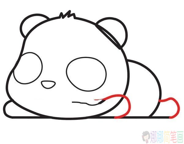 一步一步画可爱的大熊猫简笔画_呆萌熊猫简笔画图片-10