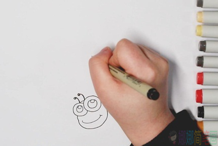 七星瓢虫简笔画图片步骤-1