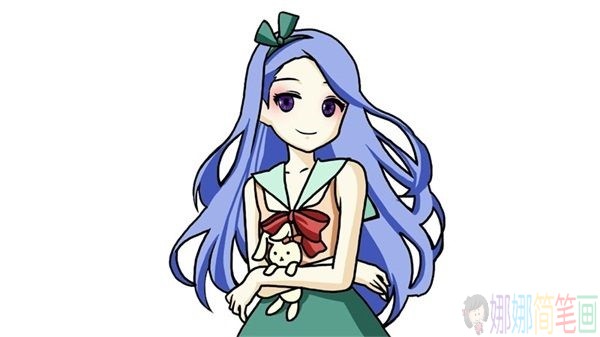 漂亮的女生简笔画,漂亮的女生简笔画教程图片-1
