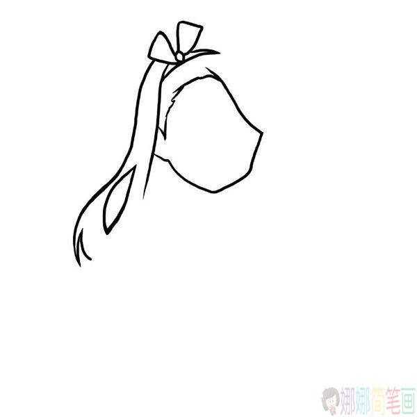 漂亮的女生简笔画,漂亮的女生简笔画教程图片-4
