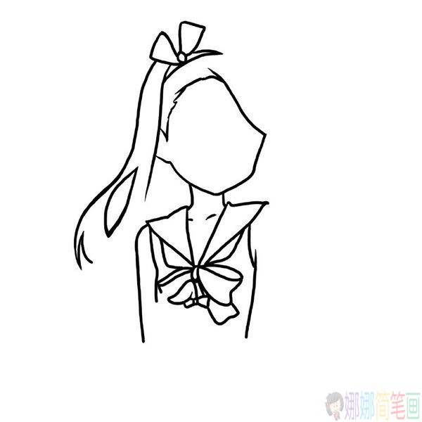 漂亮的女生简笔画,漂亮的女生简笔画教程图片-5