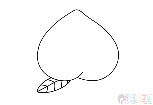 水蜜桃简笔画教程,水蜜桃简笔画图片大全-2