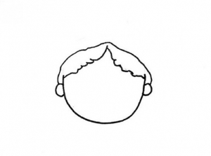 卖火柴的小女孩简笔画画法_教你画卖火柴的小女孩简笔画卡通画图片教程-1