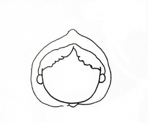 卖火柴的小女孩简笔画画法_教你画卖火柴的小女孩简笔画卡通画图片教程-2