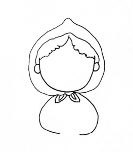 卖火柴的小女孩简笔画画法_教你画卖火柴的小女孩简笔画卡通画图片教程-3