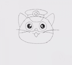 简笔画黑猫警长是怎么画的_卡通黑猫警长简笔画大全-5