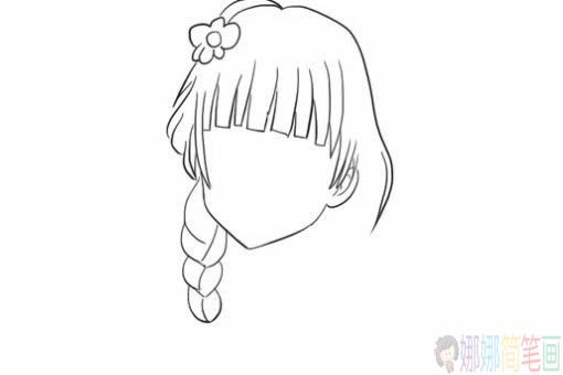 民国女子简笔画图片,民国少女简笔画步骤图-2