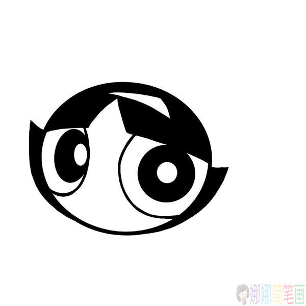 飞天小女警简笔画,可爱的飞天小女警毛毛简笔画手把手画法教程-4