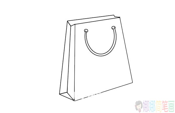 简单易学的购物袋简笔画画法步骤教程-5
