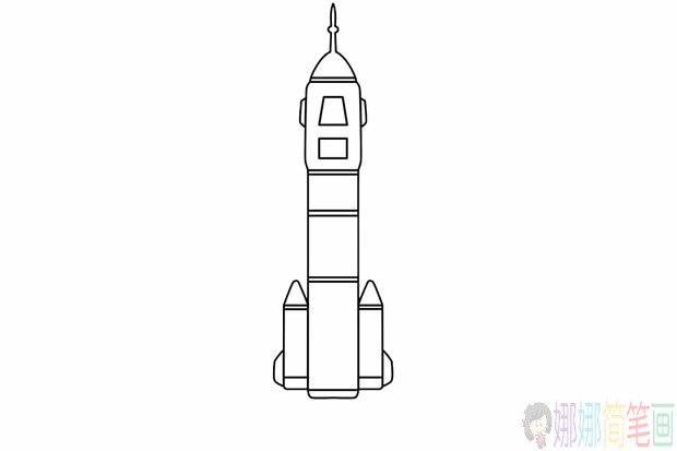 神舟五号飞船简笔画画法步骤图片-2