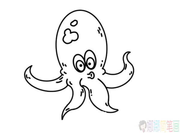 可爱的卡通章鱼简笔画步骤画法图片-6