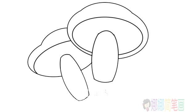 蘑菇简笔画画法,蘑菇简笔画步骤图片-3