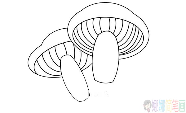 蘑菇简笔画画法,蘑菇简笔画步骤图片-4