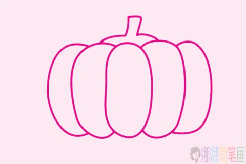 南瓜简笔画简单画法步骤图片大全-1
