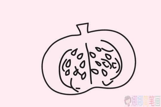 南瓜简笔画简单画法步骤图片大全-6
