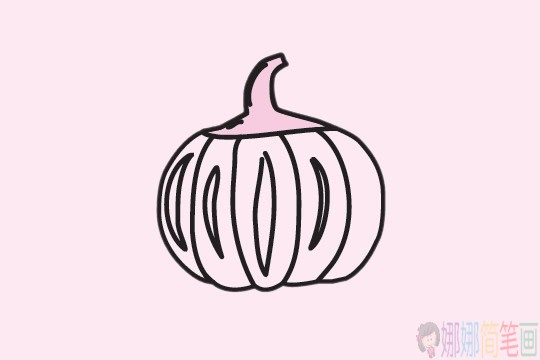 南瓜简笔画简单画法步骤图片大全-7