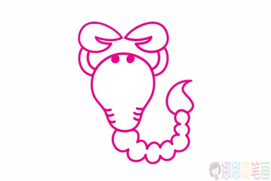 蝎子简笔画的画法步骤教程及图片大全-5