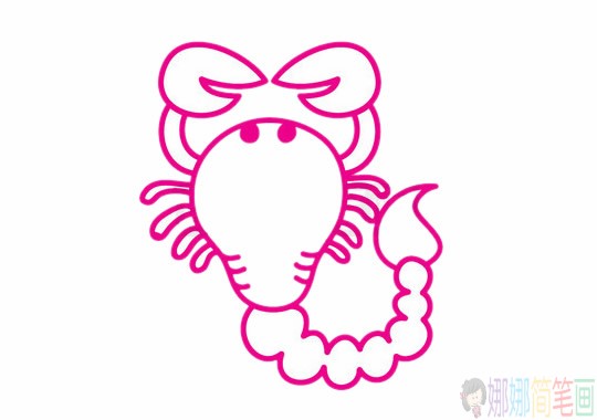 蝎子简笔画的画法步骤教程及图片大全-6