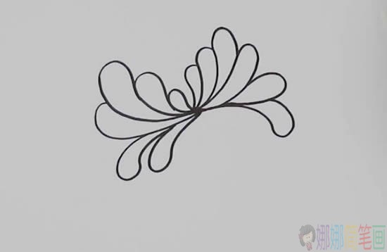 菊花简笔画,菊花的画法步骤-2