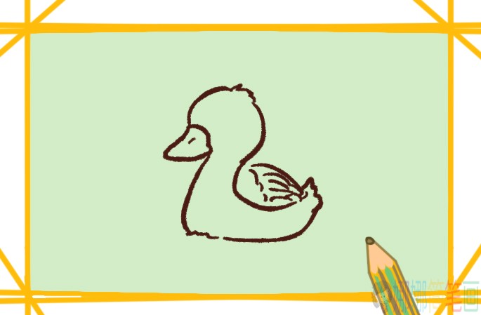 可爱的鸭宝宝涂色简笔画要怎么画-4