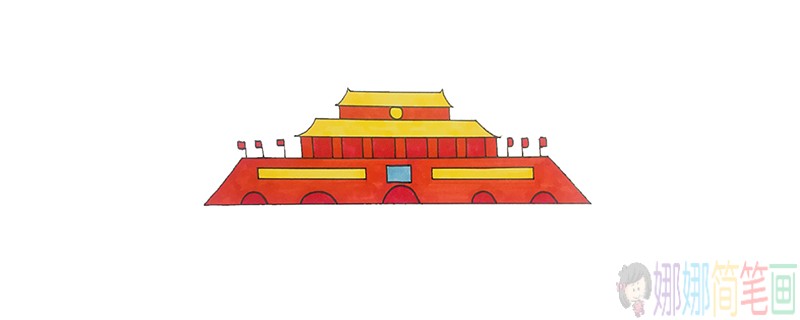 天安门儿童简笔画-1