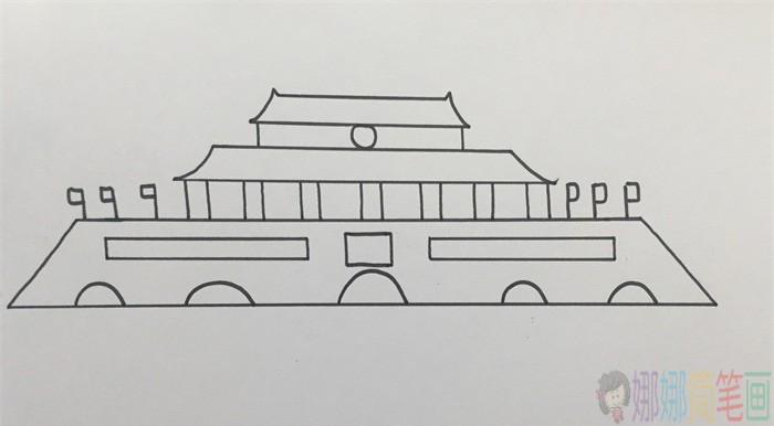 天安门儿童简笔画-4
