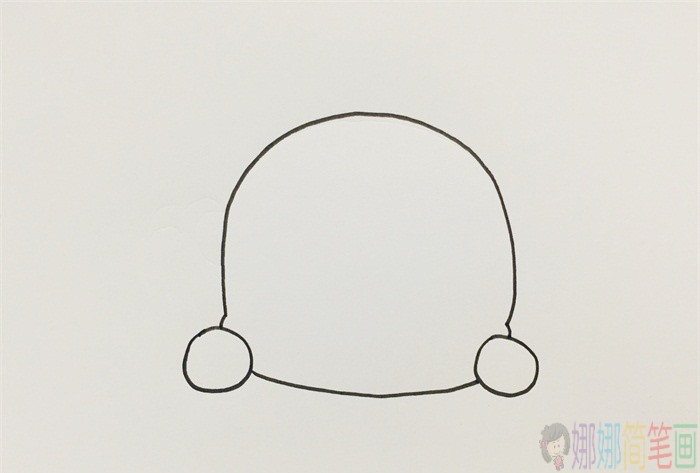 Q版蓝鲸简笔画画法-2
