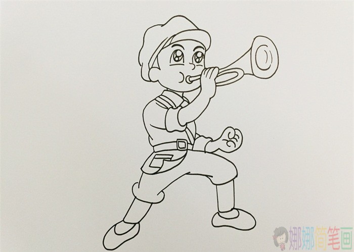革命烈士军人简笔画-4