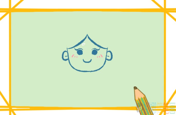 简单好画的女孩人物头像简笔画-3