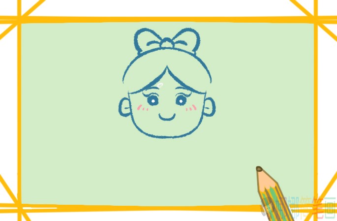 简单好画的女孩人物头像简笔画-4