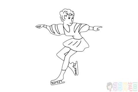 冬奥会花样滑冰运动员简笔画-1
