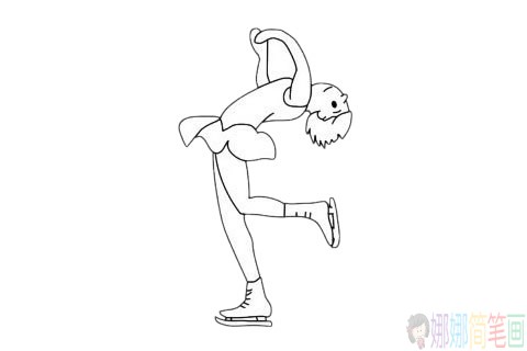 冬奥会花样滑冰运动员简笔画-2