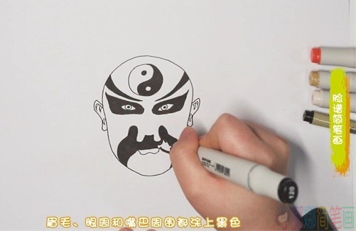脸谱简笔画画法-4