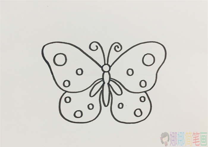 彩色蝴蝶简笔画,少儿绘画蝴蝶-4