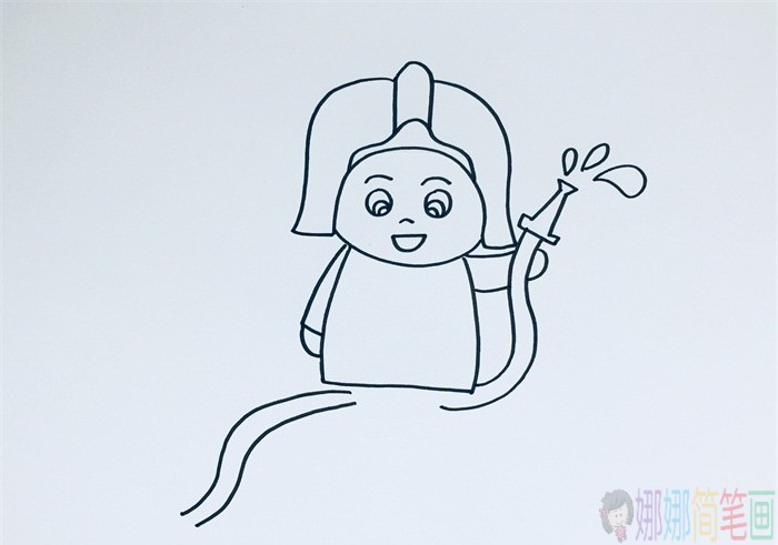 消防员简笔画,消防员怎么画-3