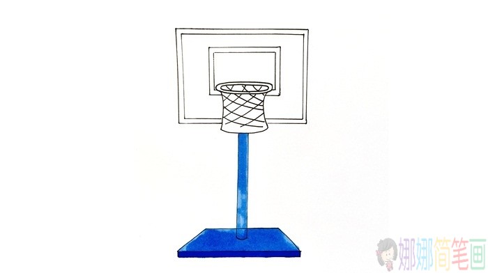 篮球架简笔画,篮球架怎么画-5
