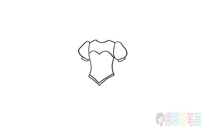 婚纱简笔画,婚纱的画法-2