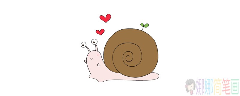 简单好看的蜗牛幼儿简笔画-1