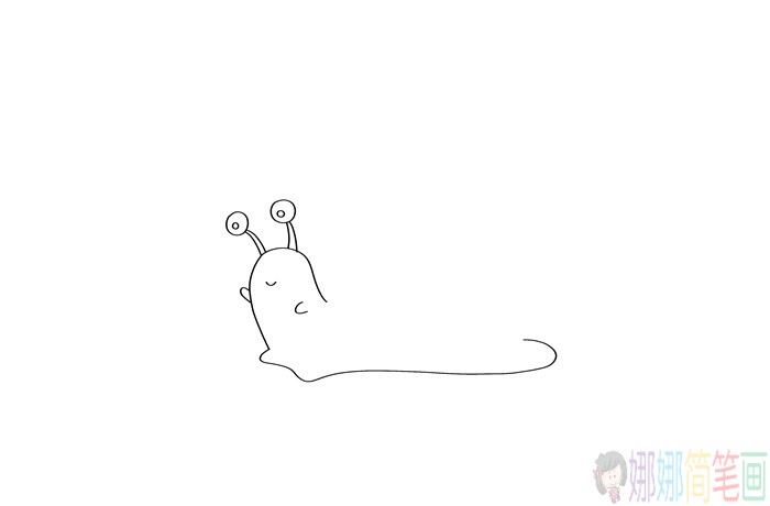 简单好看的蜗牛幼儿简笔画-2
