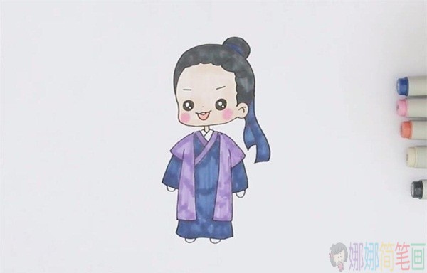 许仙简笔画,神话人物简笔画-1