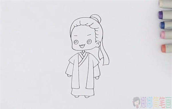 许仙简笔画,神话人物简笔画-3