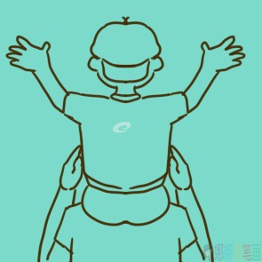 父亲节有爱简笔画图片教程-5