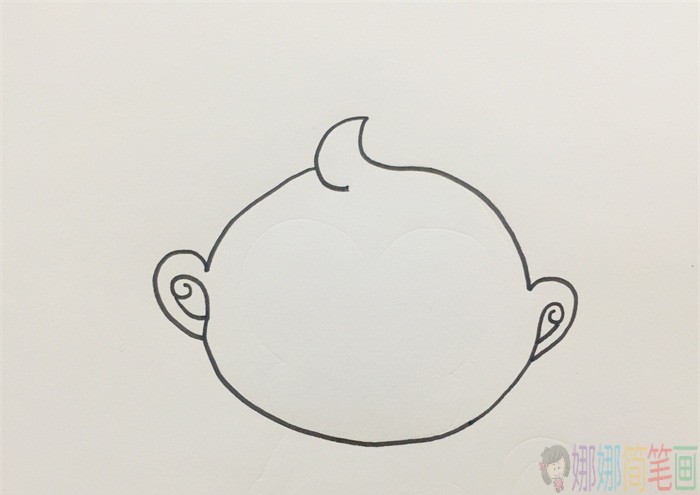 金丝猴动物简笔画-2