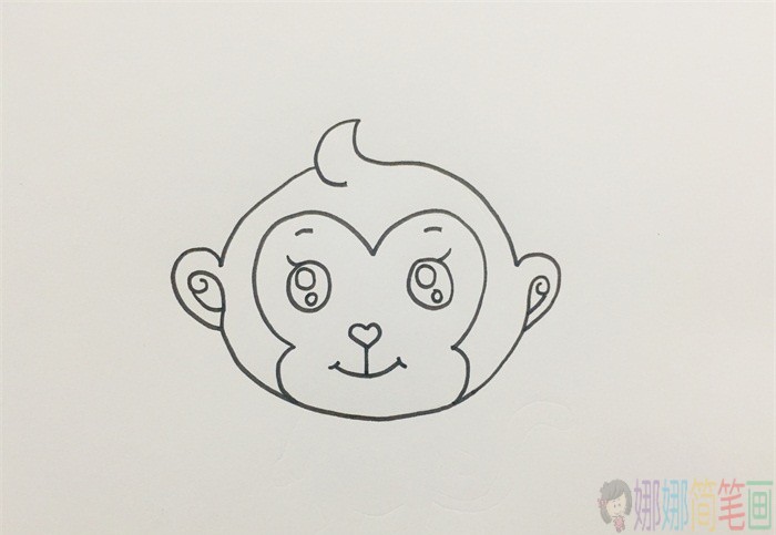 金丝猴动物简笔画-3