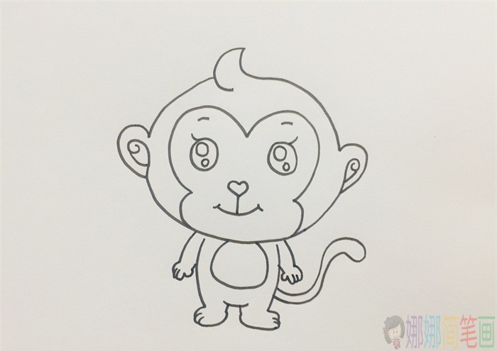 金丝猴动物简笔画-5