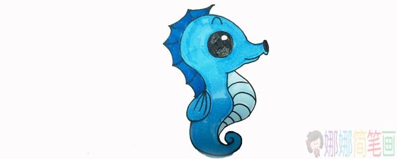 海马简笔画,海马幼儿画法-1