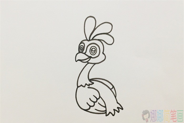 孔雀简笔画,孔雀怎么画好看-4