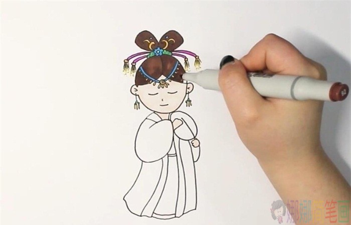 杨贵妃人物简笔画-4