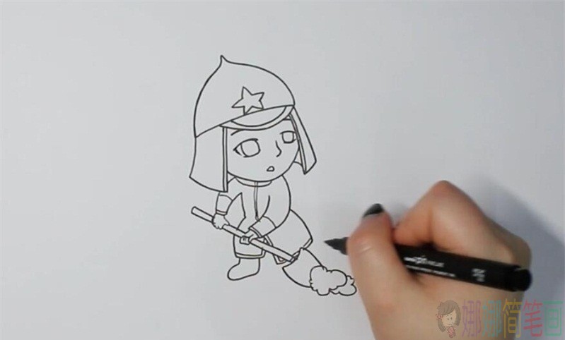保尔柯察金简笔画,钢铁是怎样炼成的简笔画-3