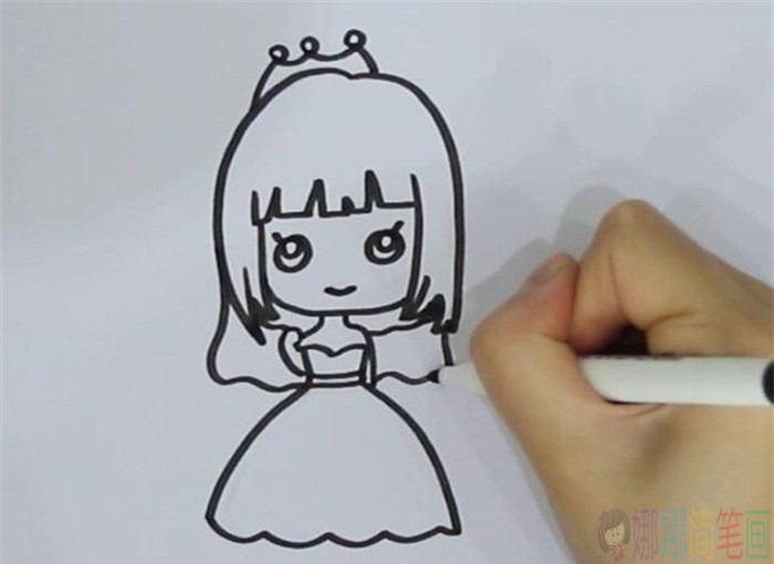 新娘简笔画,新娘怎么画-3